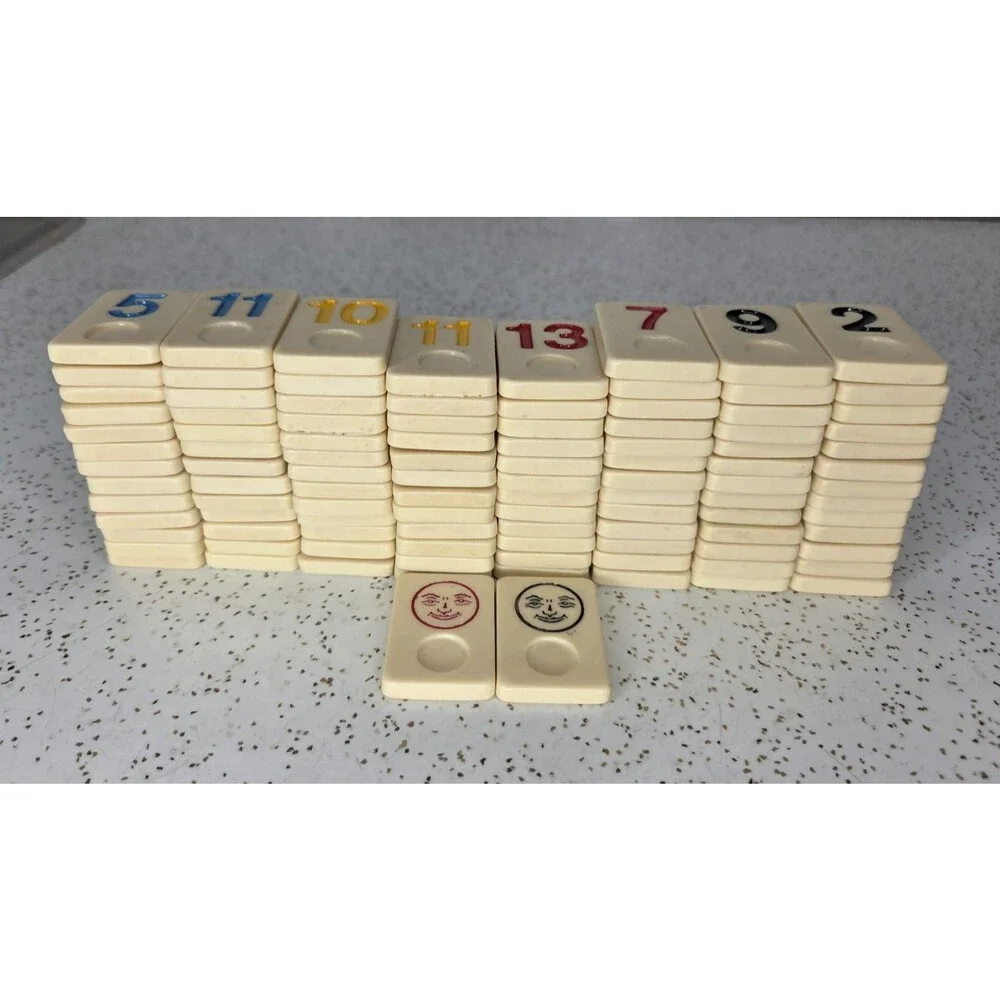Rummikub Game Replacement Tiles Black Blue Yellow Red - Incomplete Set 104 Tiles